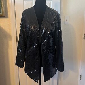 Black Sequin Blazer